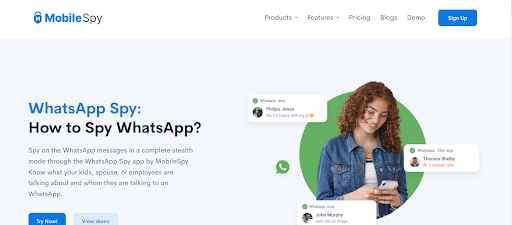 MobileSpy as WhatsApp Spy App