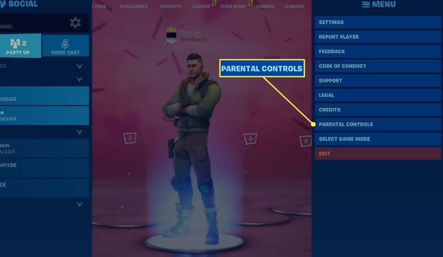 fortnite parental controls