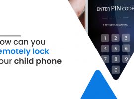 How can you remotely lock your child's phone?