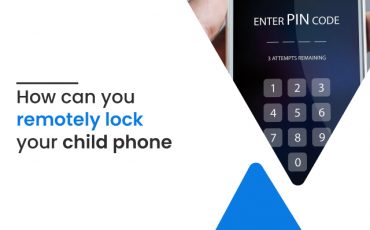 How can you remotely lock your child's phone?
