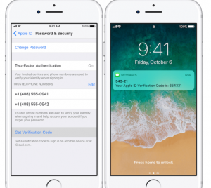 two factor authentication in iphone