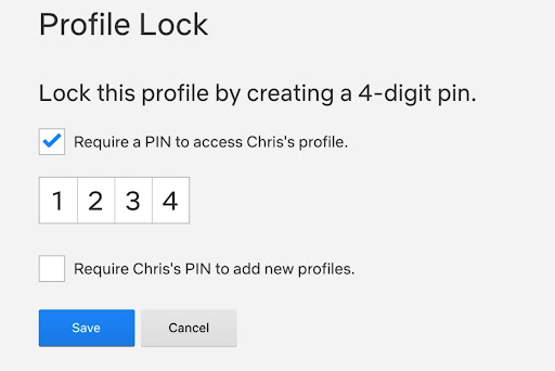 netflix profile lock