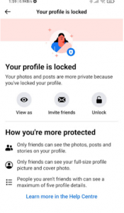 lock your facebook profile