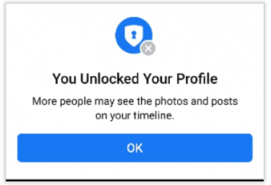 how to unlock a facebook profile