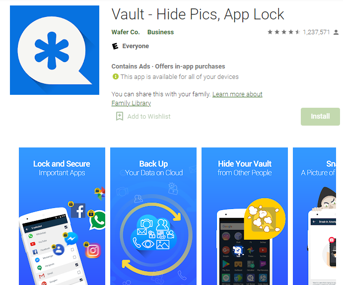 vault Hide pics app