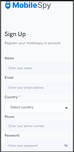 MobileSpy register