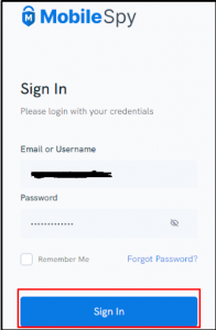 MobileSpy Sign In