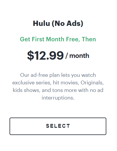 Hulu no Ads